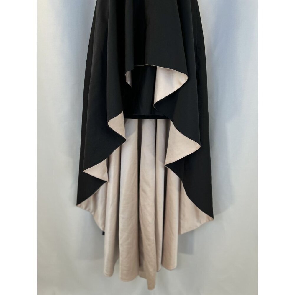 Nha Khanh Black Soft Pink Hi-Lo Formal Gown $890 - Picture 6 of 16